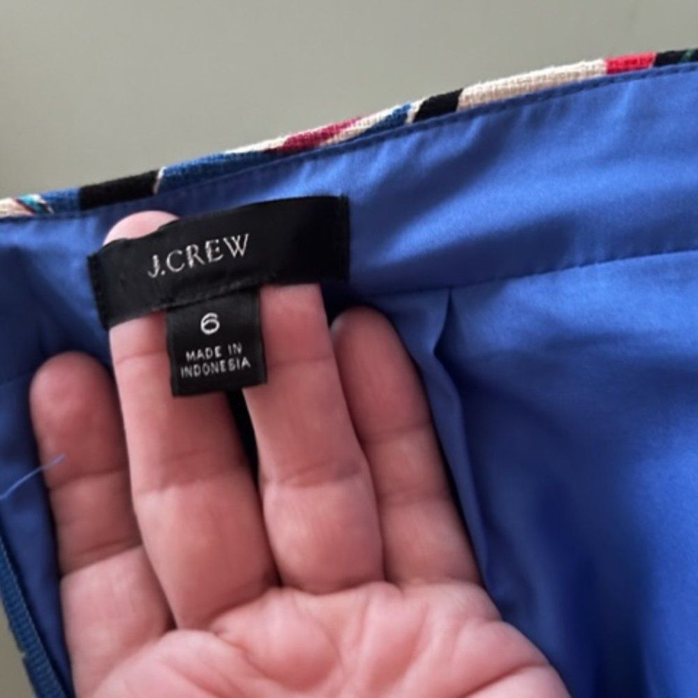 J. Crew Floral Pencil Skirt - Blue and Red - Picture 12 of 15